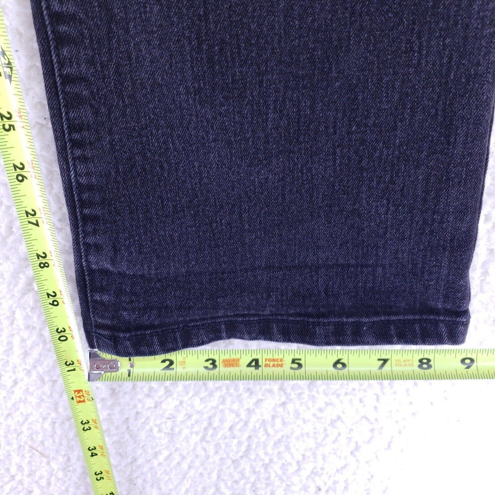 Bandolino Black Stretch Flap Pockets Womens Size 12 Mid Rise Denim Casual Pants - Picture 4 of 9